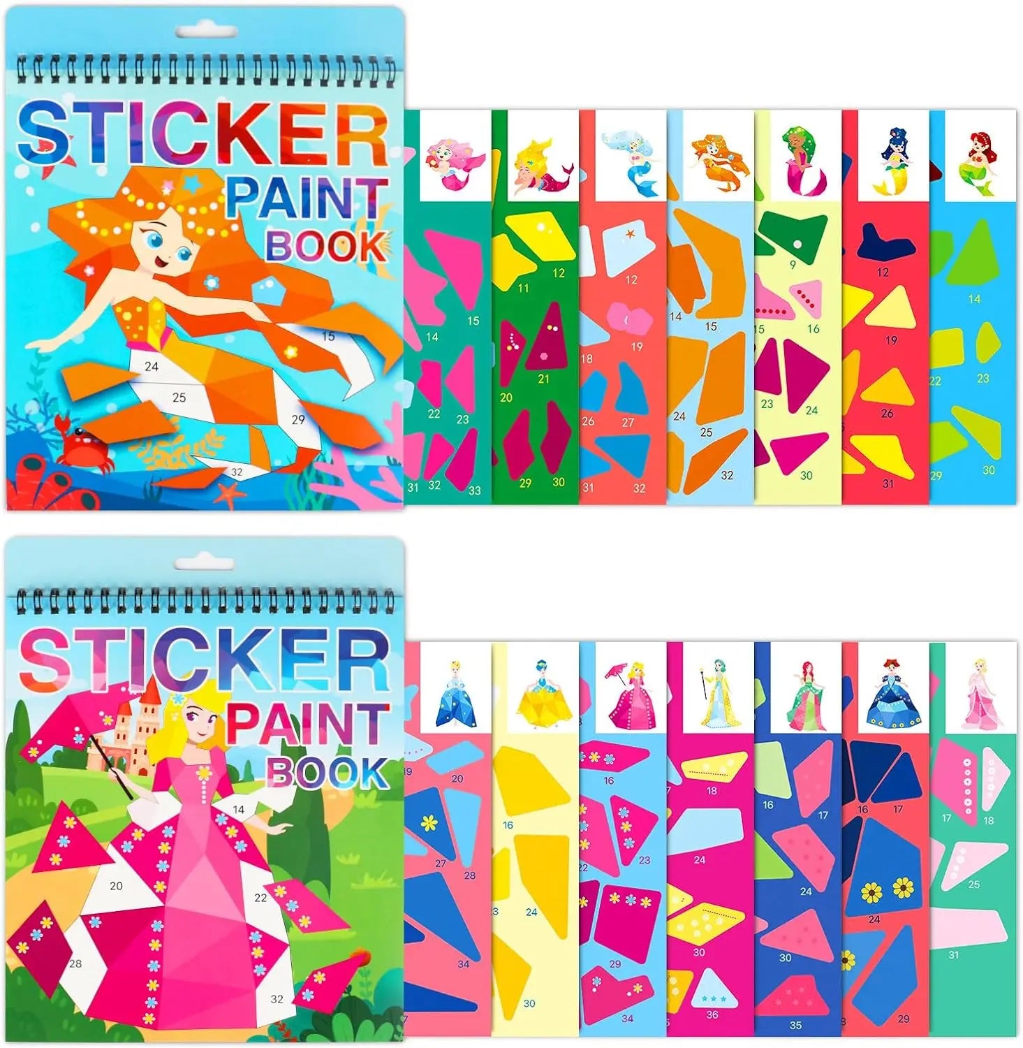 Sticker by Number Book for Kids Ages 4–8 | Animal Craft Activity Book | Travel Busy Toy