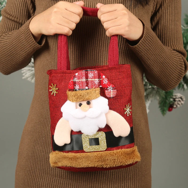 Christmas Linen Gift Bags
