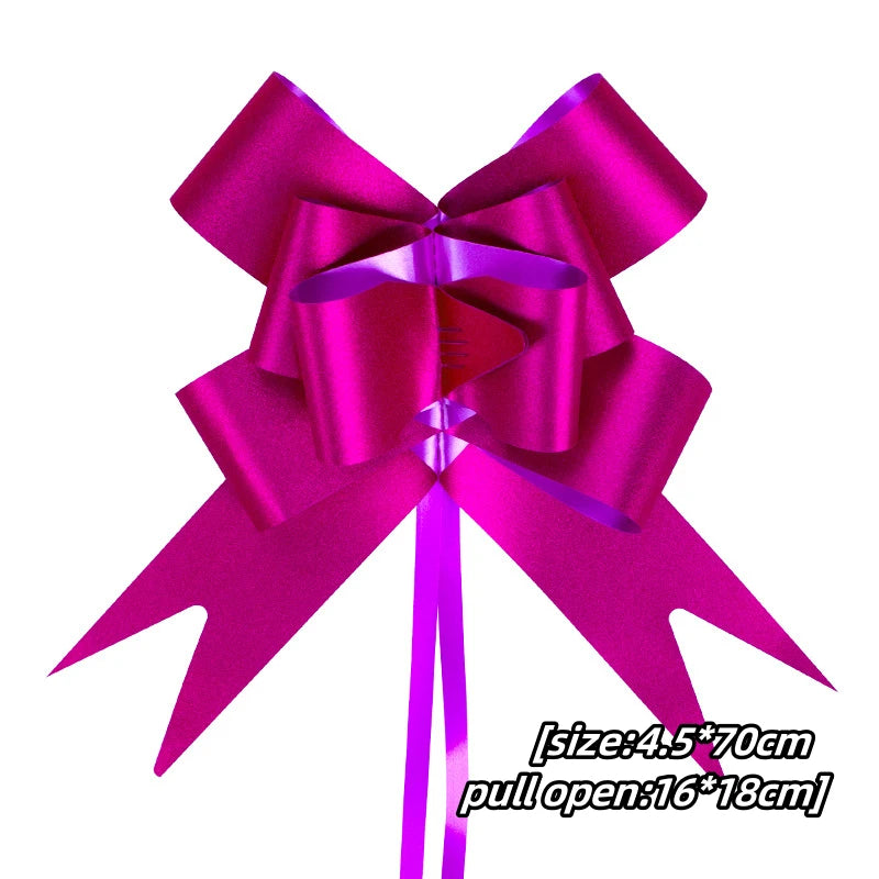 5–50pcs Large Pull Bow Ribbons – 4.5cm / 6.4cm Gift Bows for Presents, Wedding Car Décor, Gift Wrapping & Party Packaging