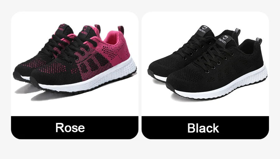 Breathable Mesh Lace-Up Sneakers
