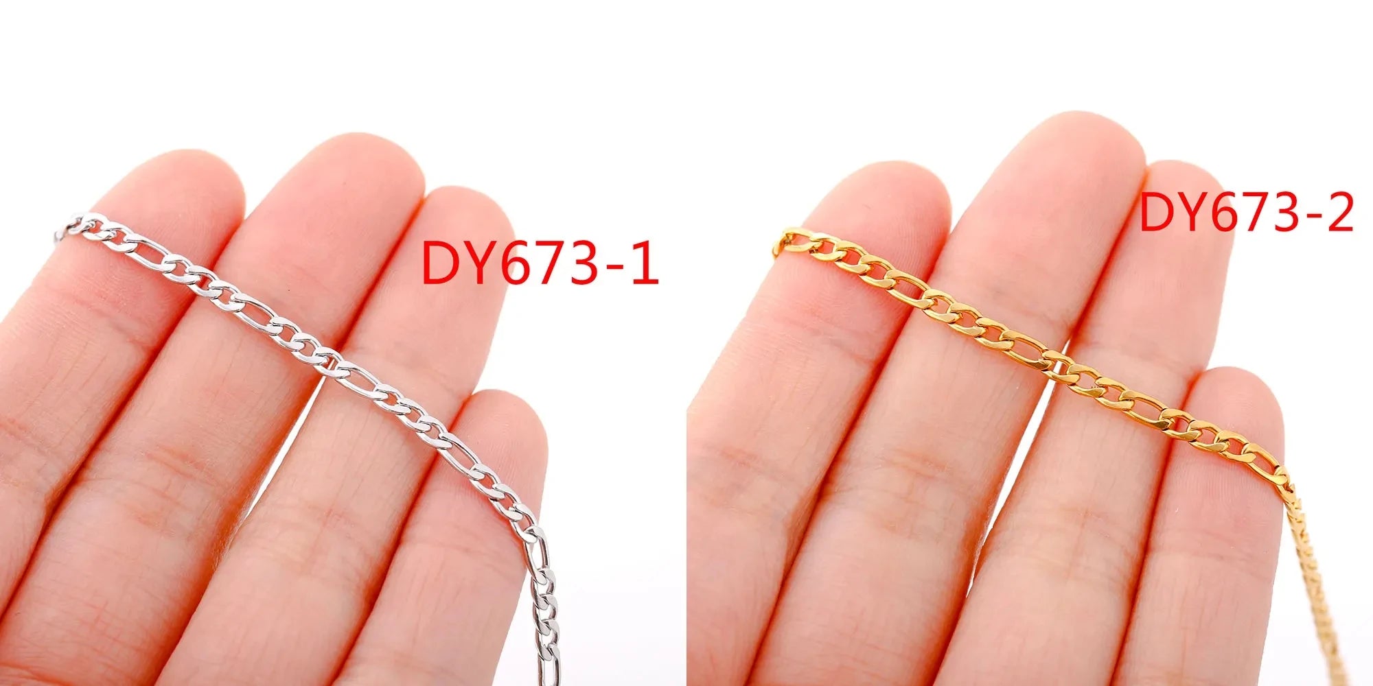 5‑Piece Stainless Steel Chain Necklace Set – Bead, Rope, Cuban, Paperclip & Snake Link Chains for Women, 18K Gold & Steel DIY Jewelry