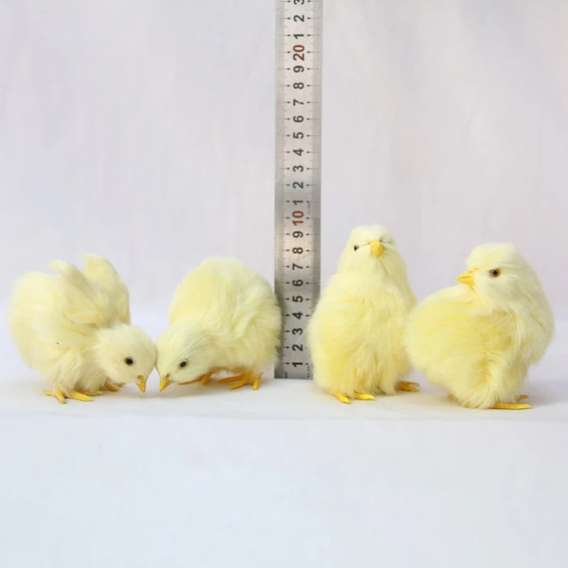 5‑Piece Simulation Baby Chick Set – Lifelike Faux Plush Easter Decorations, Cute Artificial Animal Figurines for Home, Display & Spring Decor