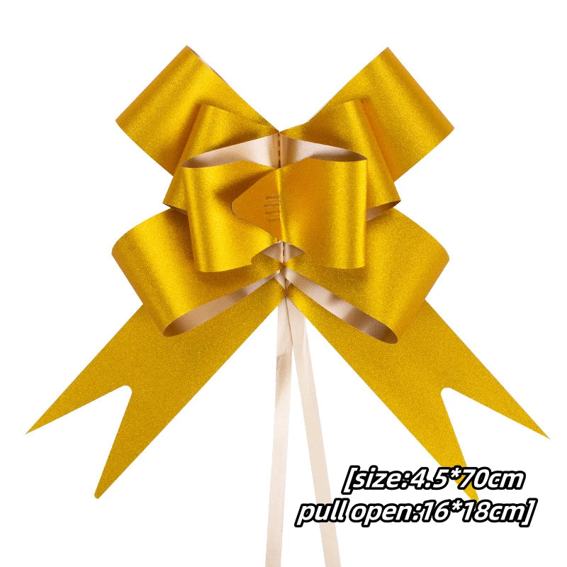 5–50pcs Large Pull Bow Ribbons – 4.5cm / 6.4cm Gift Bows for Presents, Wedding Car Décor, Gift Wrapping & Party Packaging