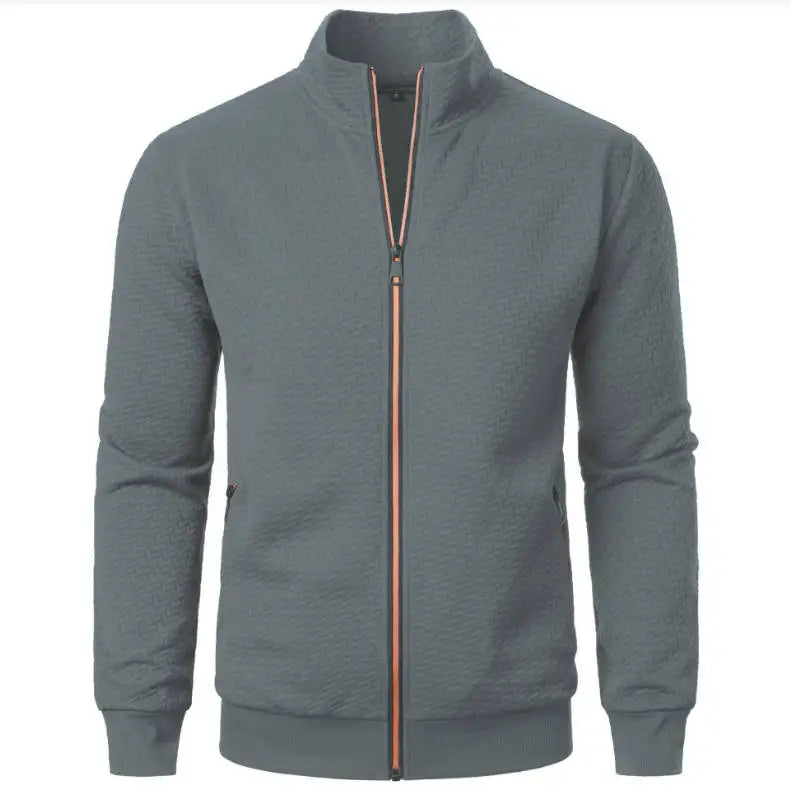 Men’s Zipper Cardigan Stand Collar Jacket
