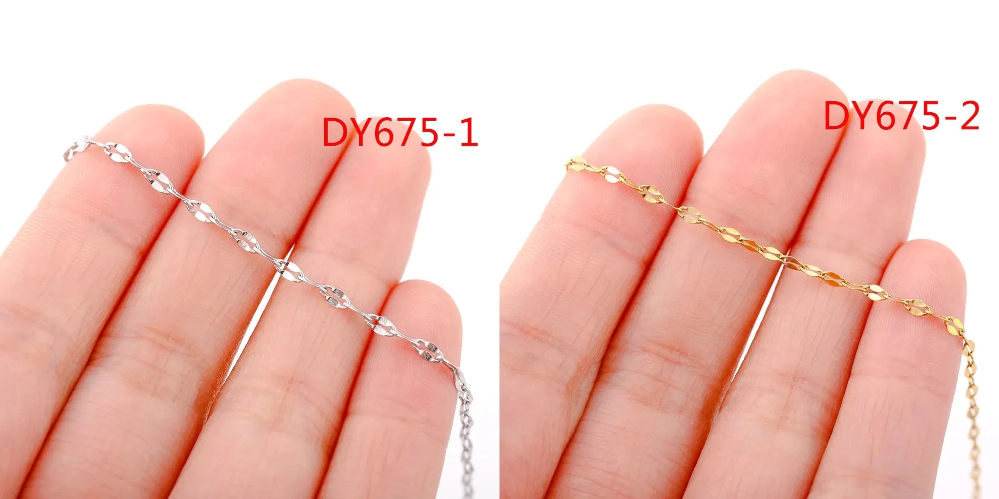 5‑Piece Stainless Steel Chain Necklace Set – Bead, Rope, Cuban, Paperclip & Snake Link Chains for Women, 18K Gold & Steel DIY Jewelry