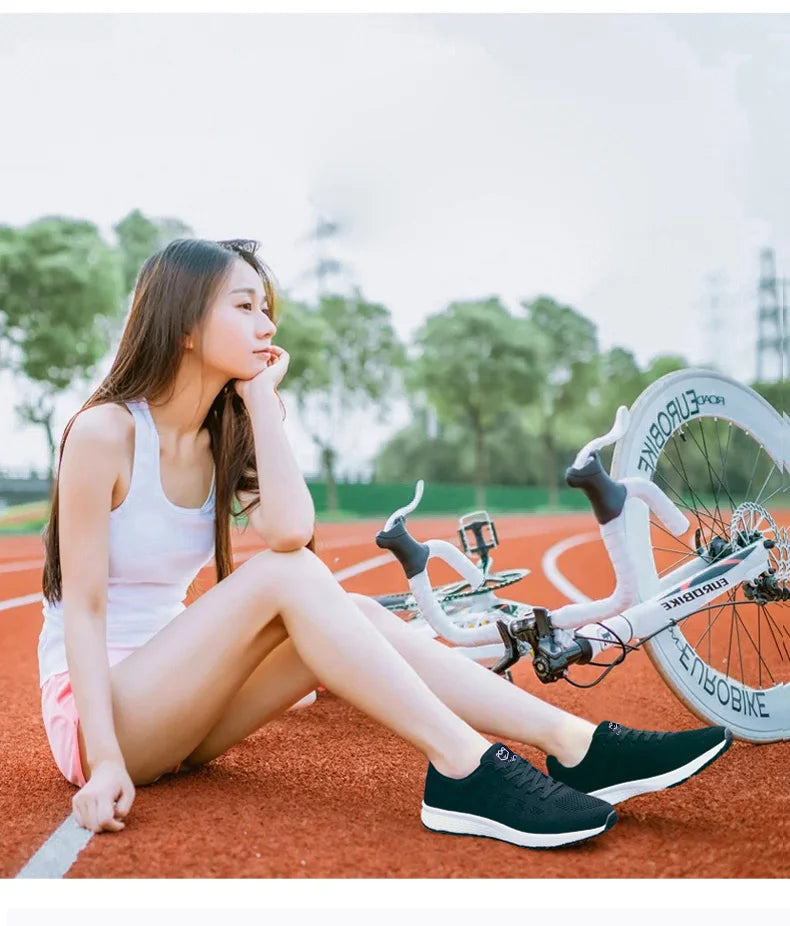 Breathable Mesh Lace-Up Sneakers