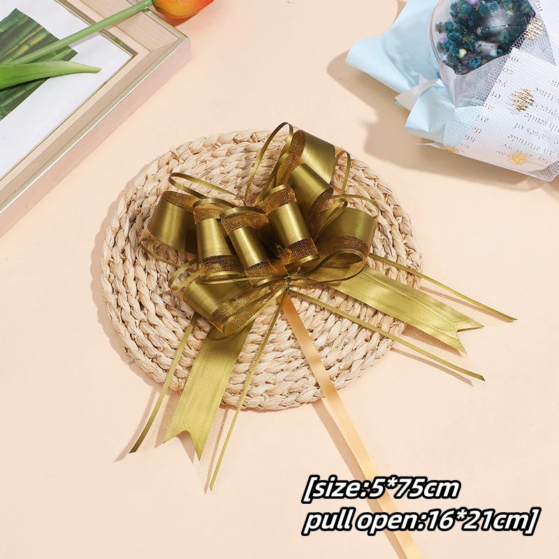 5–50pcs Large Pull Bow Ribbons – 4.5cm / 6.4cm Gift Bows for Presents, Wedding Car Décor, Gift Wrapping & Party Packaging