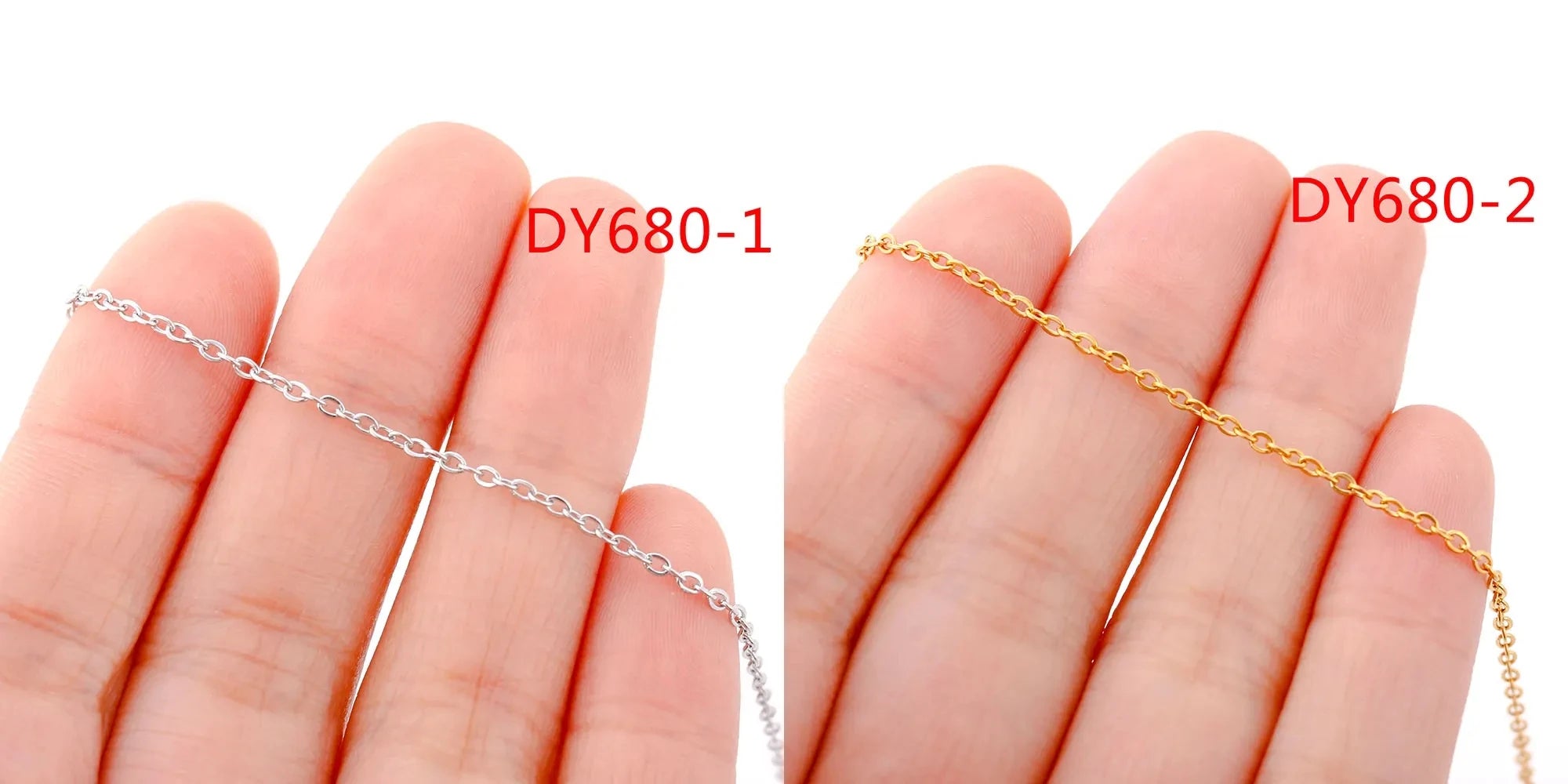 5‑Piece Stainless Steel Chain Necklace Set – Bead, Rope, Cuban, Paperclip & Snake Link Chains for Women, 18K Gold & Steel DIY Jewelry