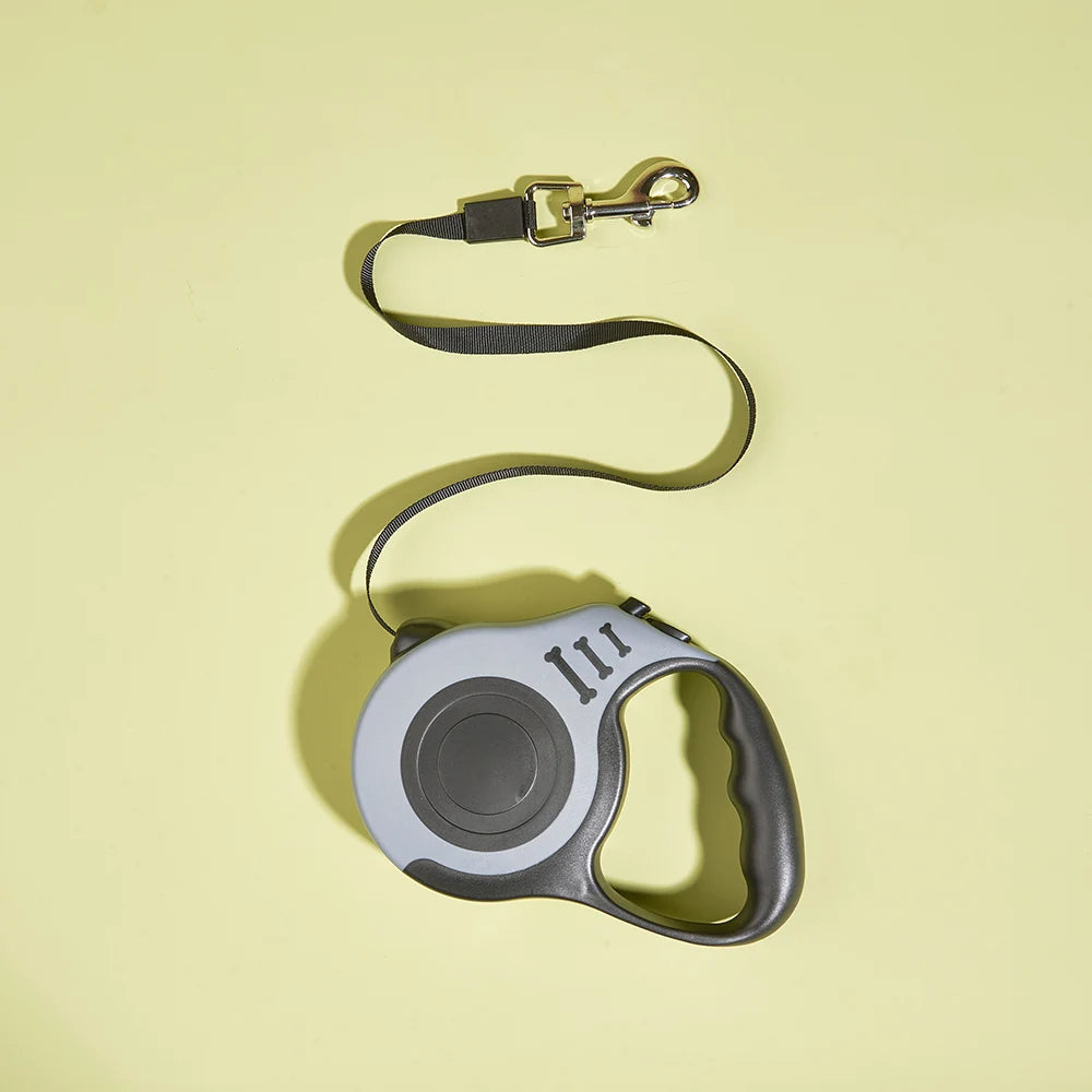 Retractable Dog Leash 3m/5m – Tangle‑Free Nylon Lead for Small & Medium Pets