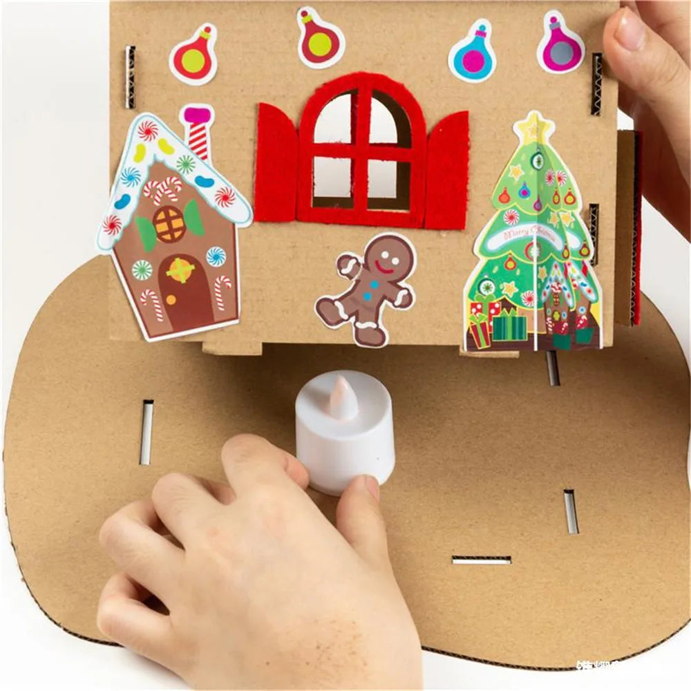 DIY Handmade Christmas Biscuit House Miniature Dollhouse
