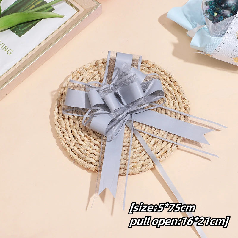 5–50pcs Large Pull Bow Ribbons – 4.5cm / 6.4cm Gift Bows for Presents, Wedding Car Décor, Gift Wrapping & Party Packaging
