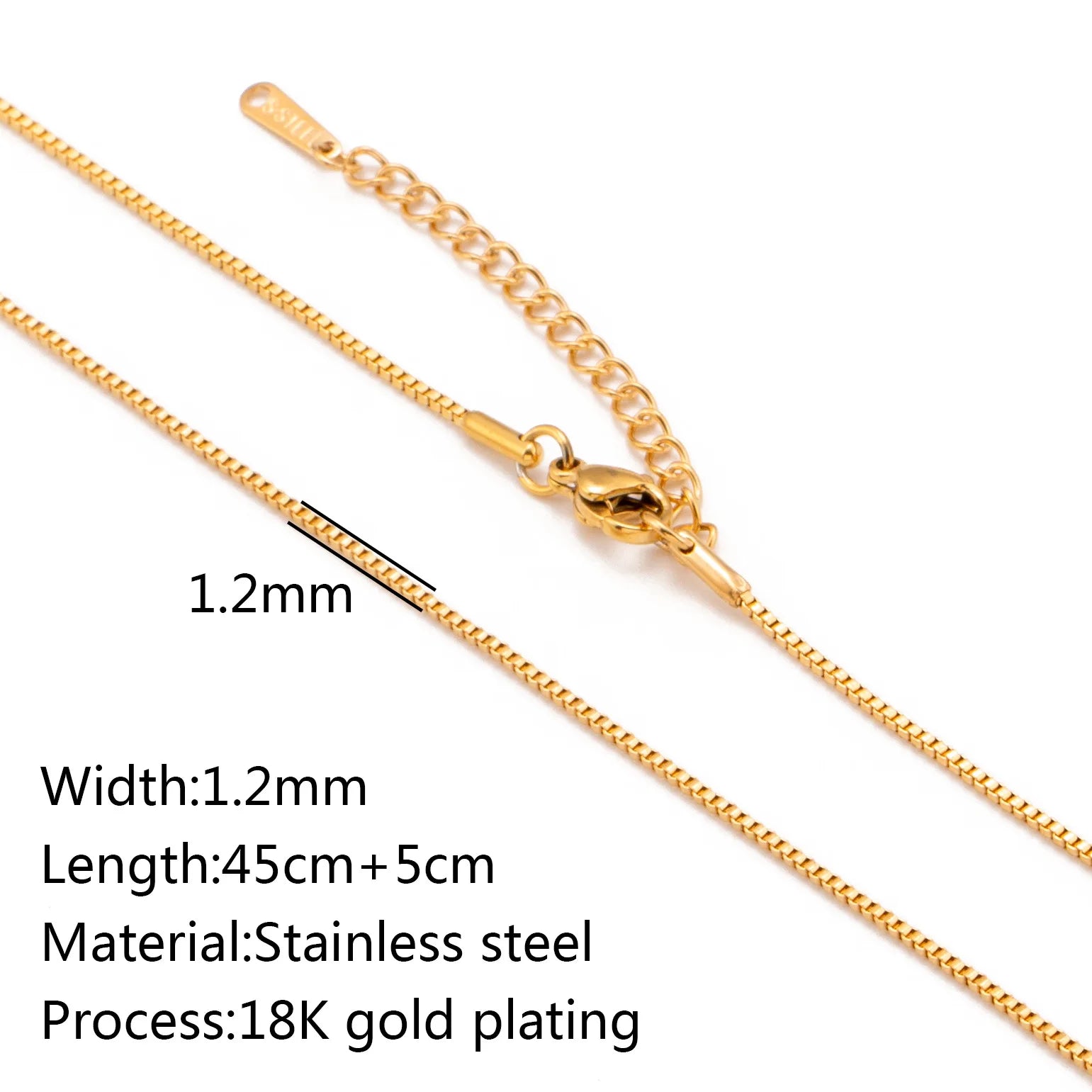 5‑Piece Stainless Steel Chain Necklace Set – Bead, Rope, Cuban, Paperclip & Snake Link Chains for Women, 18K Gold & Steel DIY Jewelry