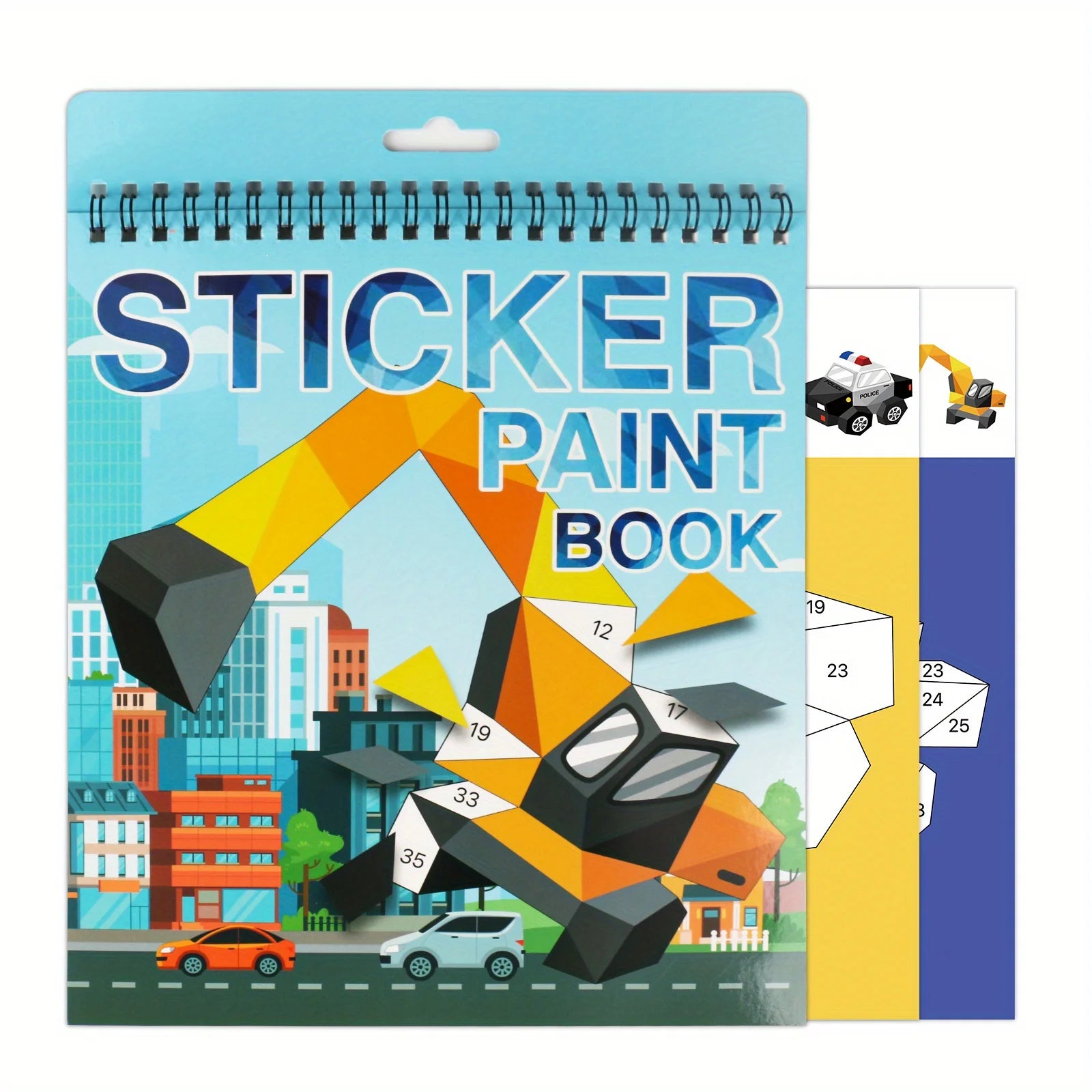 Sticker by Number Book for Kids Ages 4–8 | Animal Craft Activity Book | Travel Busy Toy