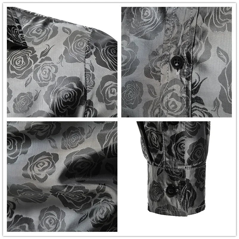 Rose Print Men’s Shirt