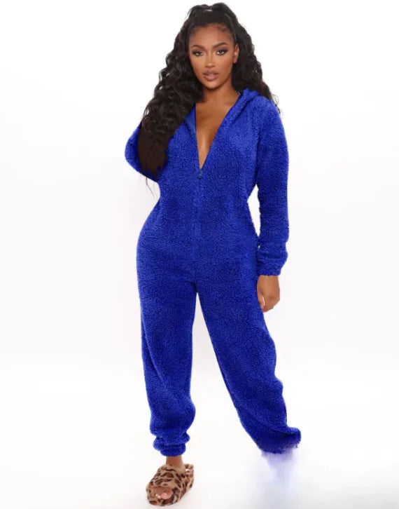 Plush One-Piece Pajamas