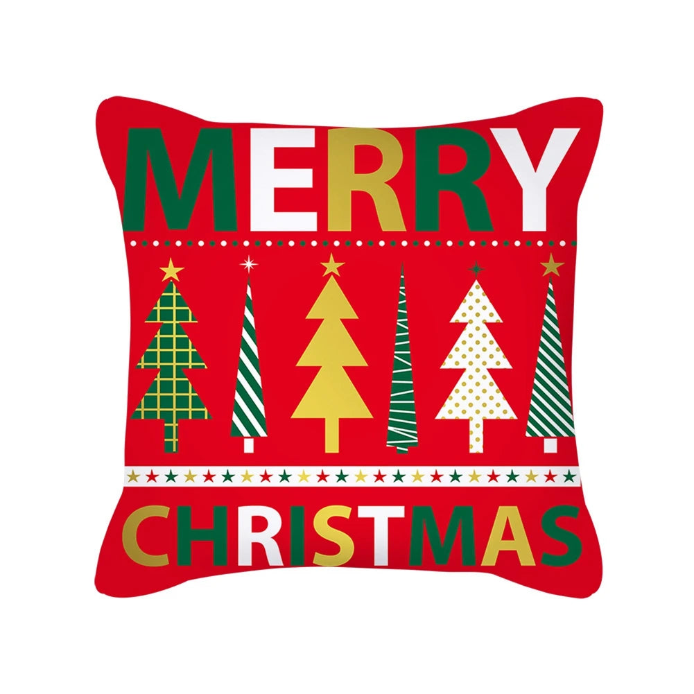 Festive Linen Cushion Covers Set