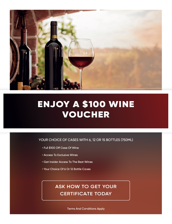 Enjoy a $100 wine voucher with $40 purchase from our Mugs or Blanket collection! This offer is not sold out