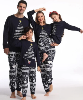 Light Up Your Holidays with 2024 Firework Print Family Matching Pajamas