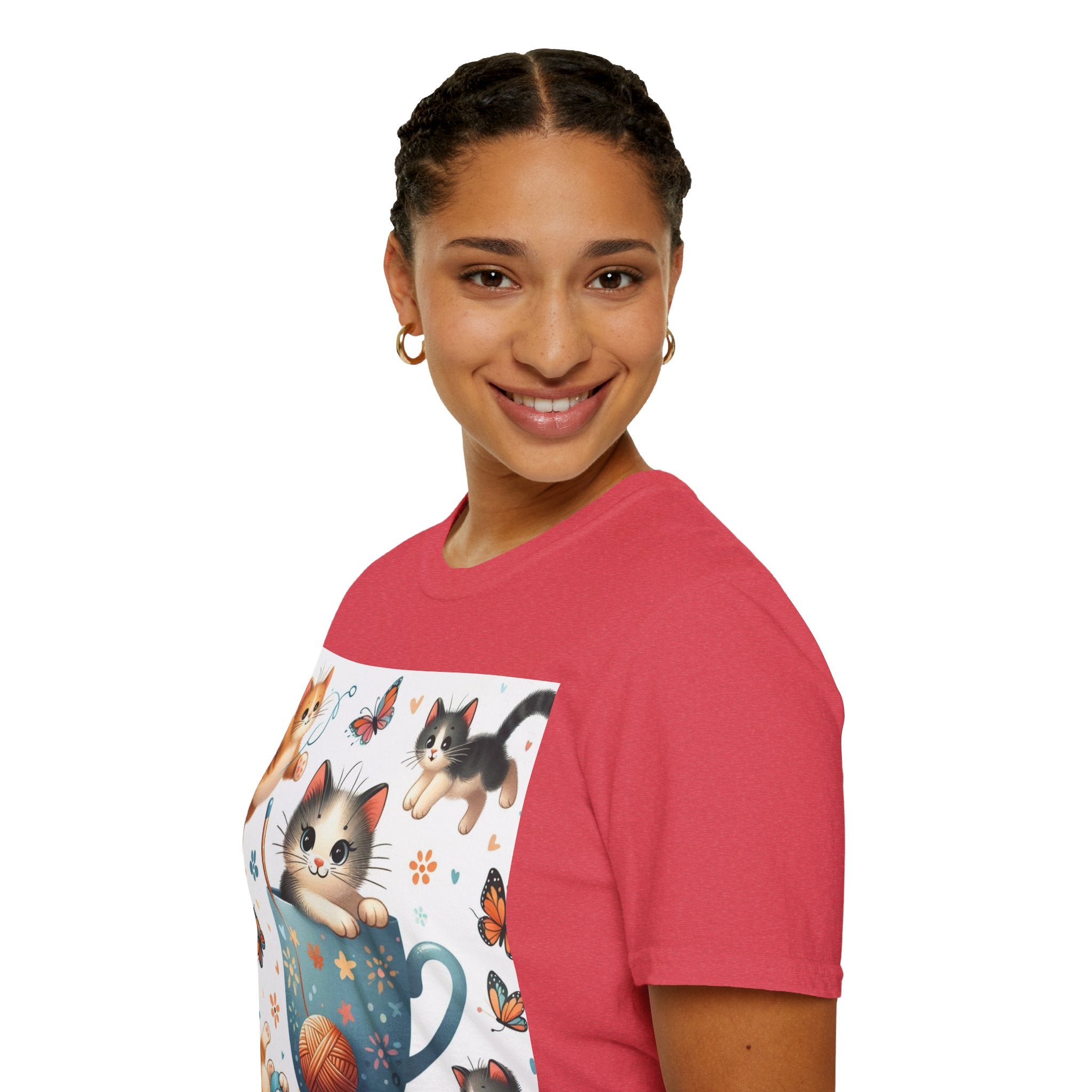Purr-fect Comfort for Cat Lovers: Unisex Soft-Style T-Shirt