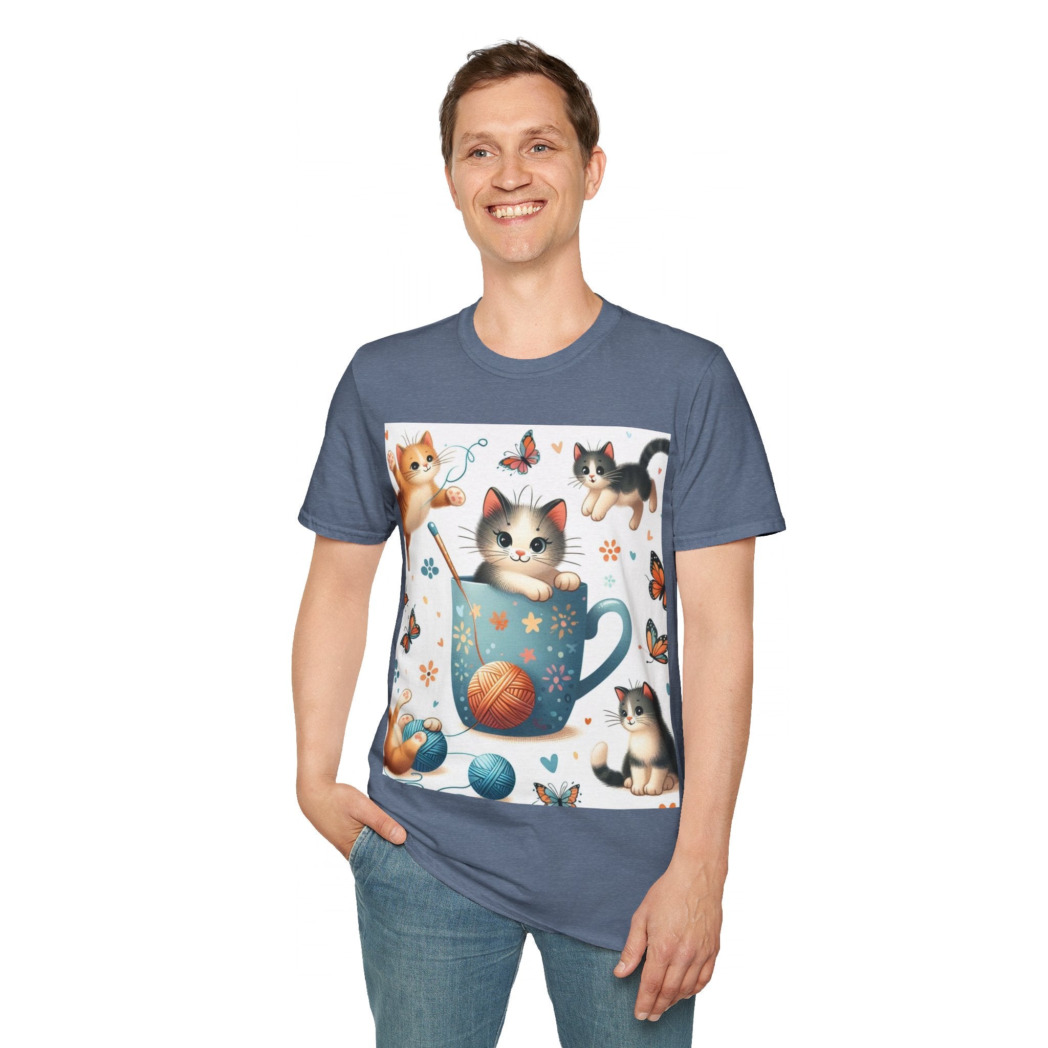 Purr-fect Comfort for Cat Lovers: Unisex Soft-Style T-Shirt