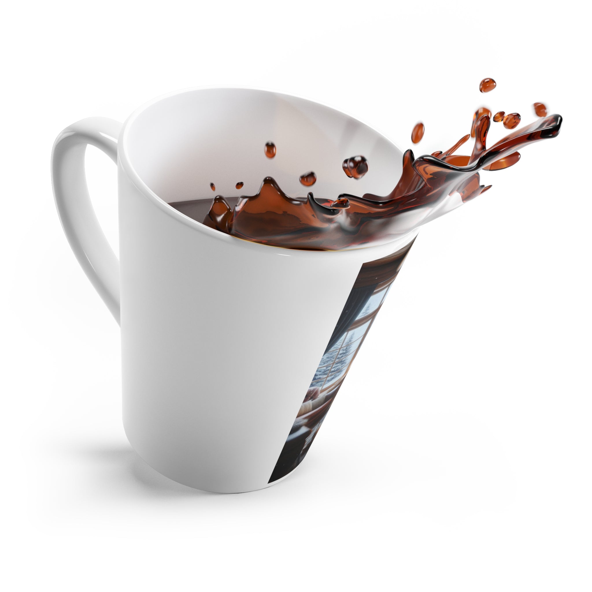 Log Cabin Latte Mug