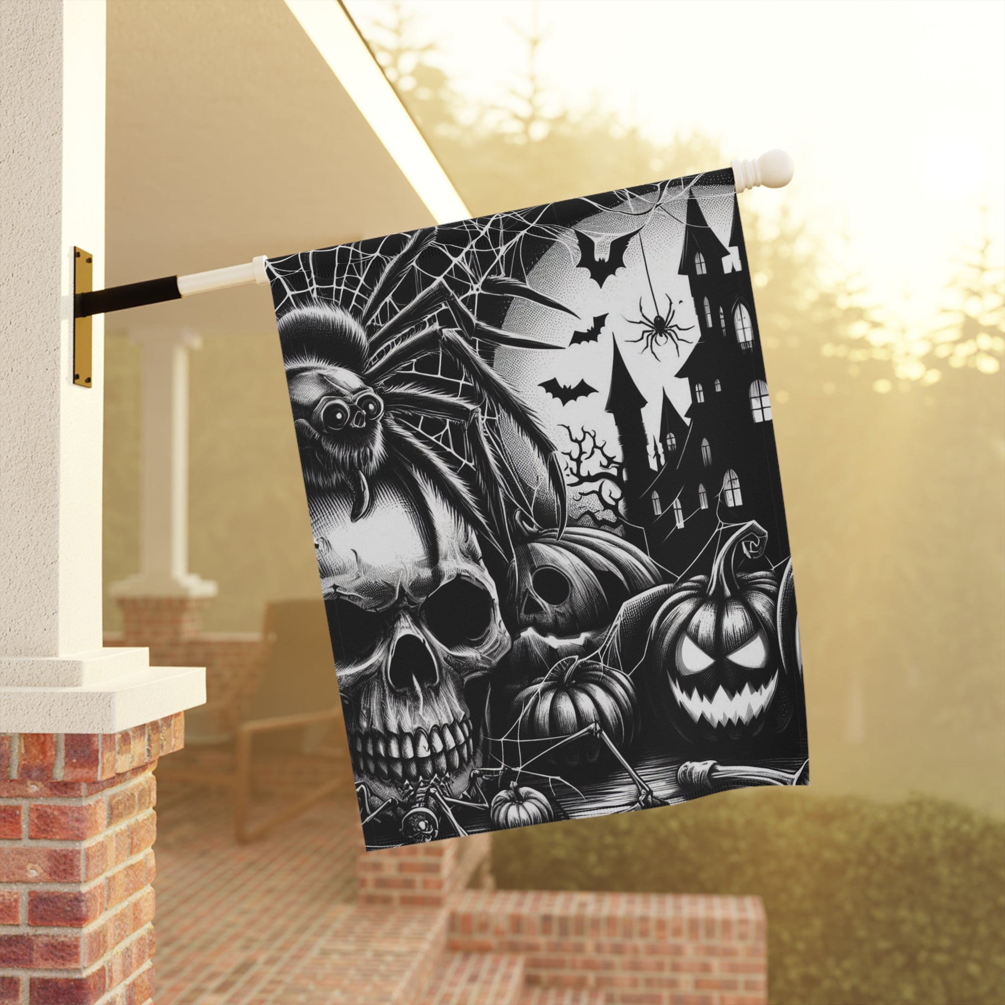 Spooky Halloween Garden & House Banner