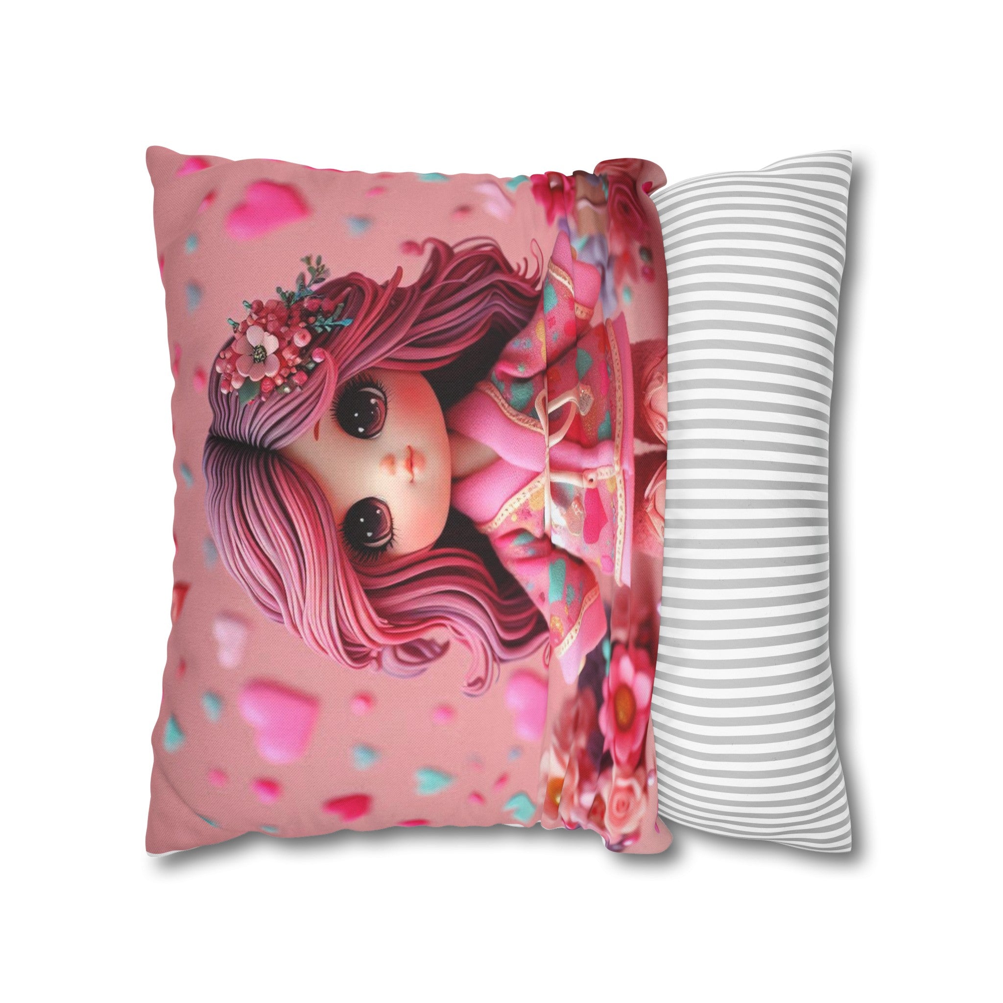 Spun Polyester Square Pillowcase
