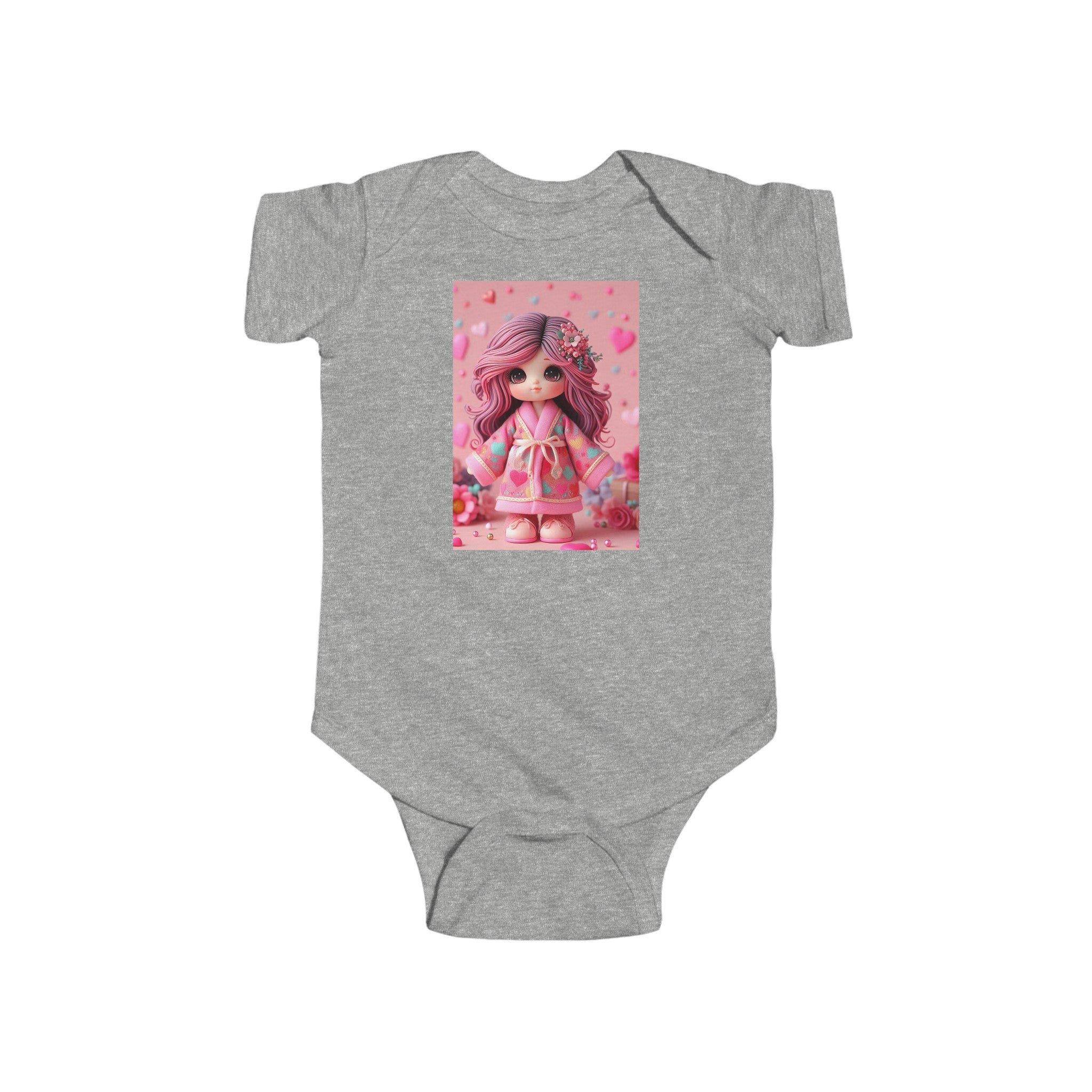 "Cozy Baby doll Bath Robe": Infant Fine Jersey Bodysuit