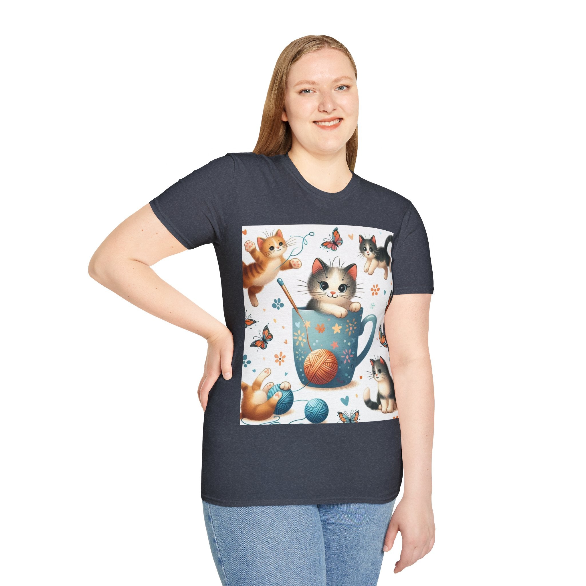 Purr-fect Comfort for Cat Lovers: Unisex Soft-Style T-Shirt