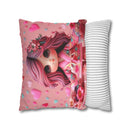 Spun Polyester Square Pillowcase