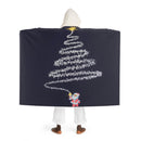 Fireworks Christmas Tree Pattern Hooded Sherpa Fleece Blanket