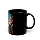 "Relaxed Santa" Black Mug