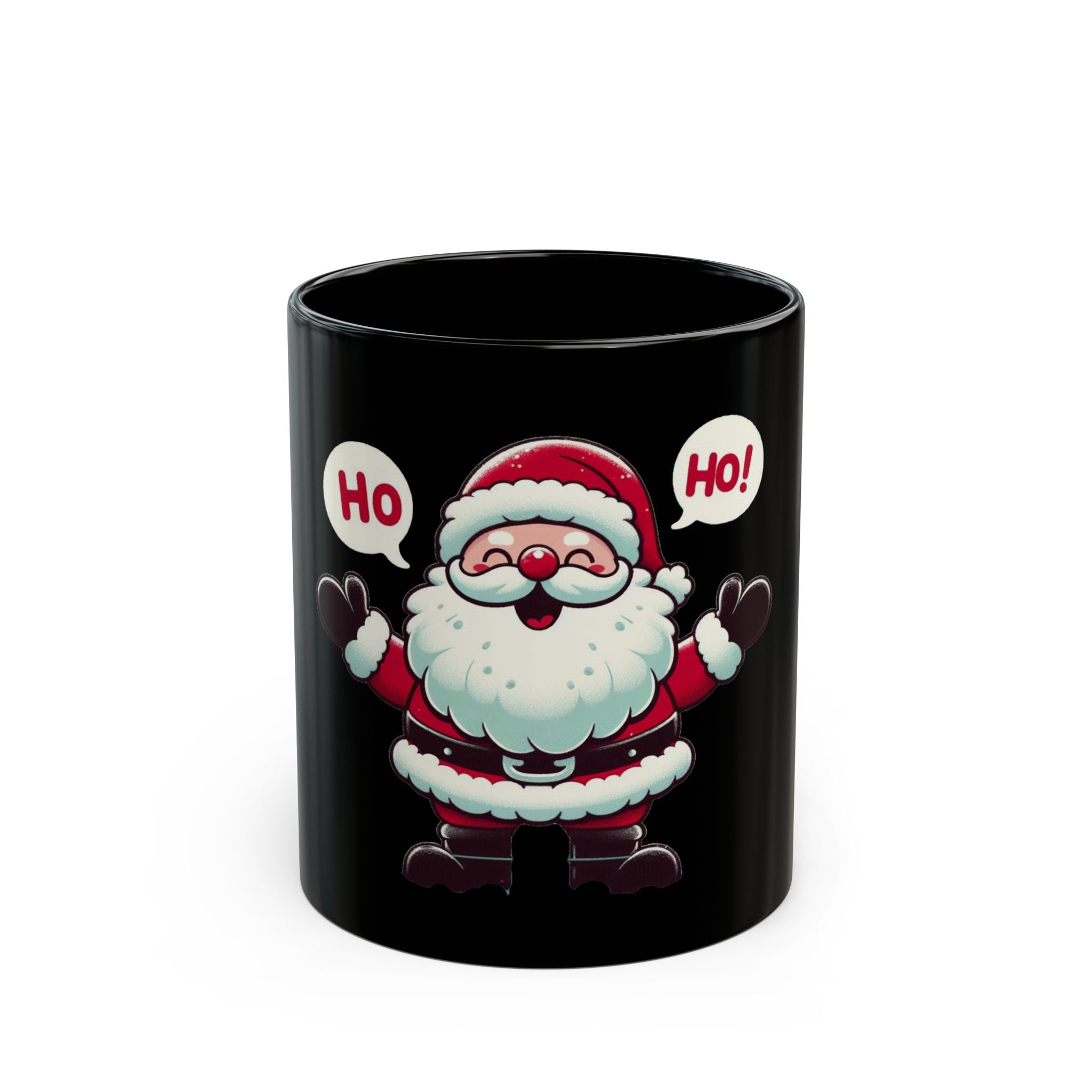 Santa Ho Ho Black Mug (11oz, 15oz)