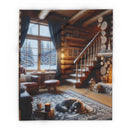 Fire place Arctic Fleece Blanket