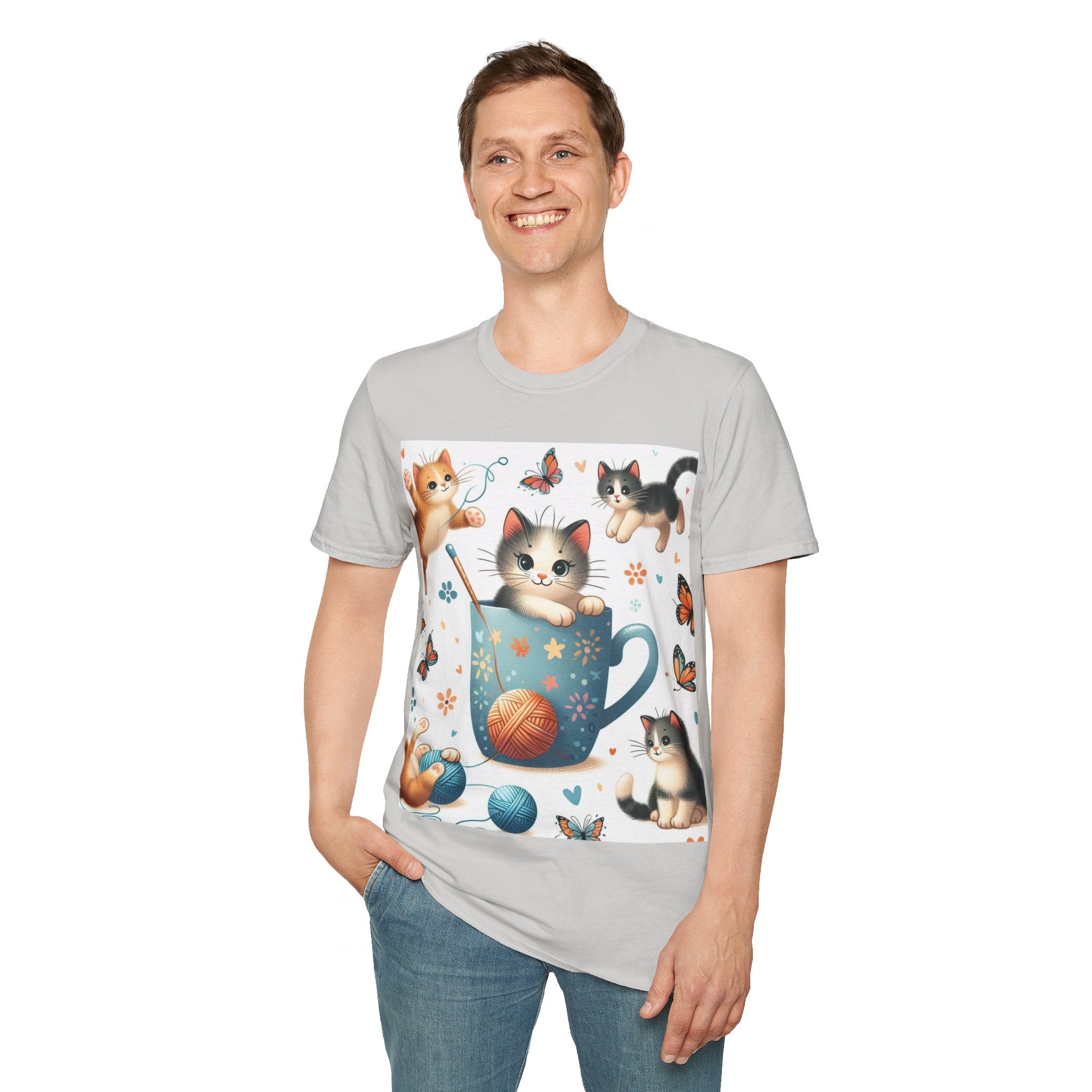Purr-fect Comfort for Cat Lovers: Unisex Soft-Style T-Shirt