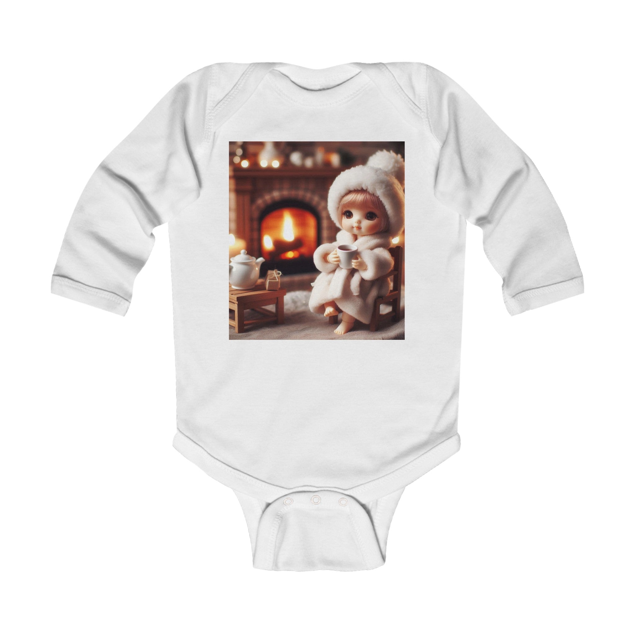 "Cozy Fire" Infant Long Sleeve Bodysuit