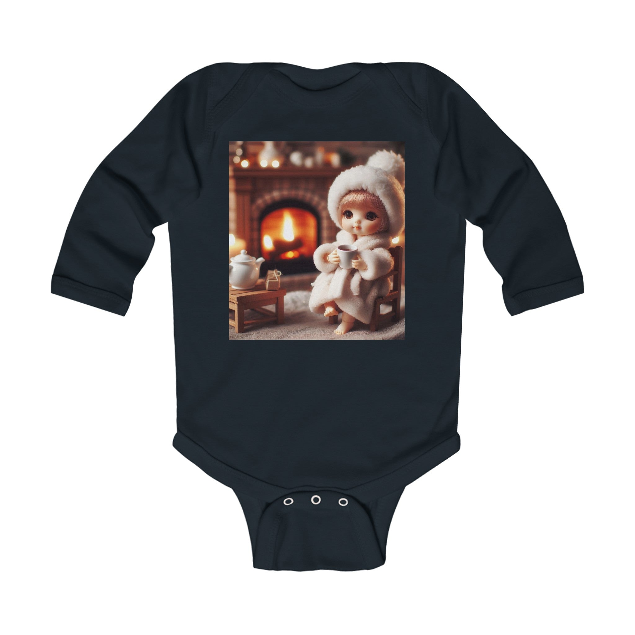 "Cozy Fire" Infant Long Sleeve Bodysuit