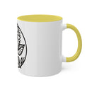 "White Sunflower" Colorful Mugs, 11oz