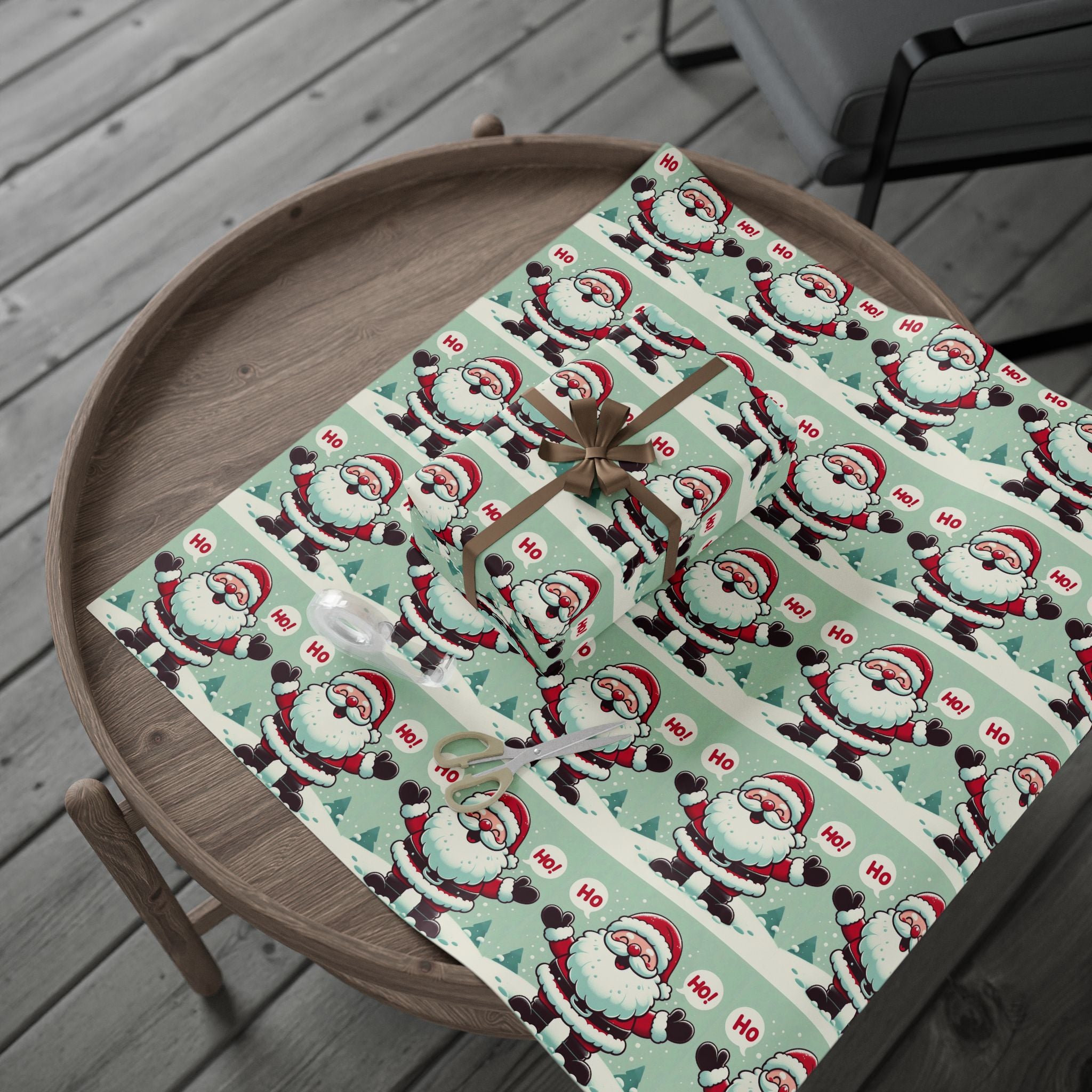 Santa Ho, Ho Print Wrapping Paper