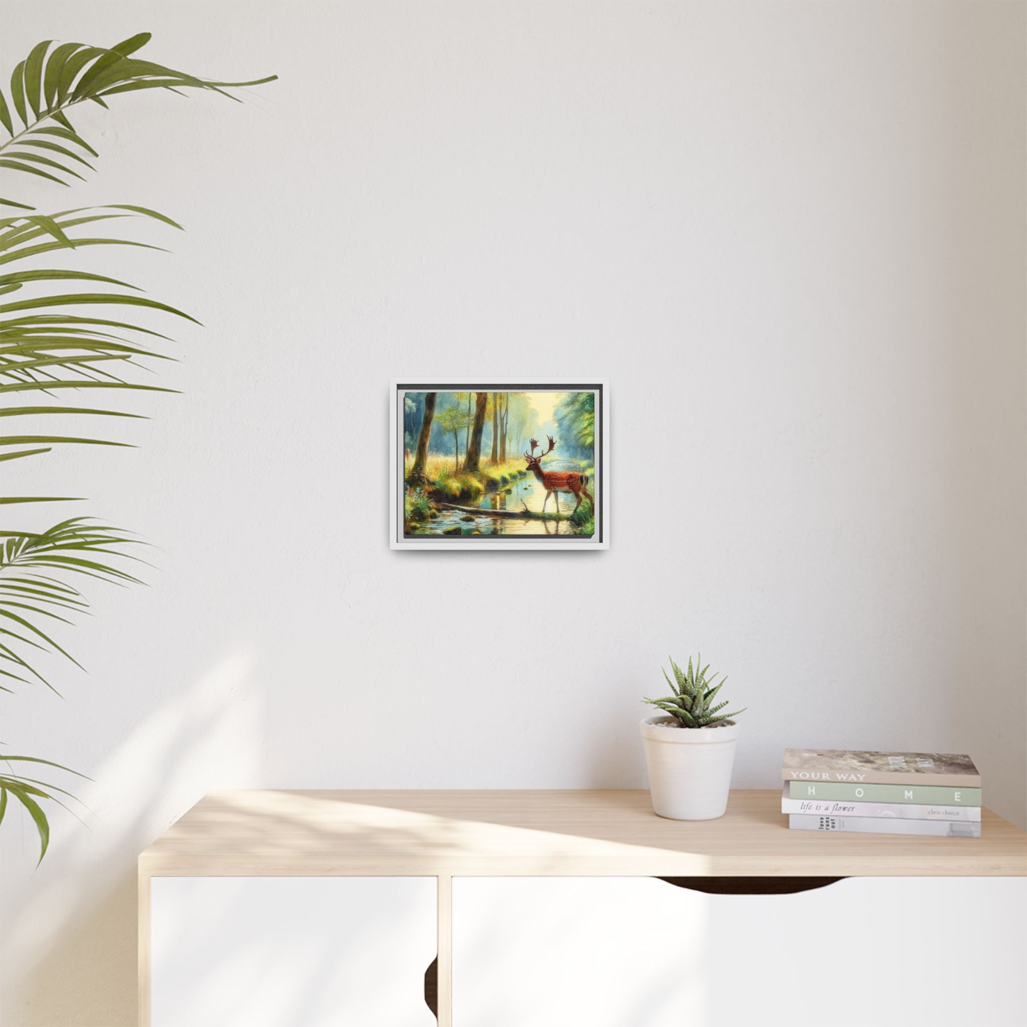 Michelangelo-Style Nature Matte Canvas, Framed (Multi-color)