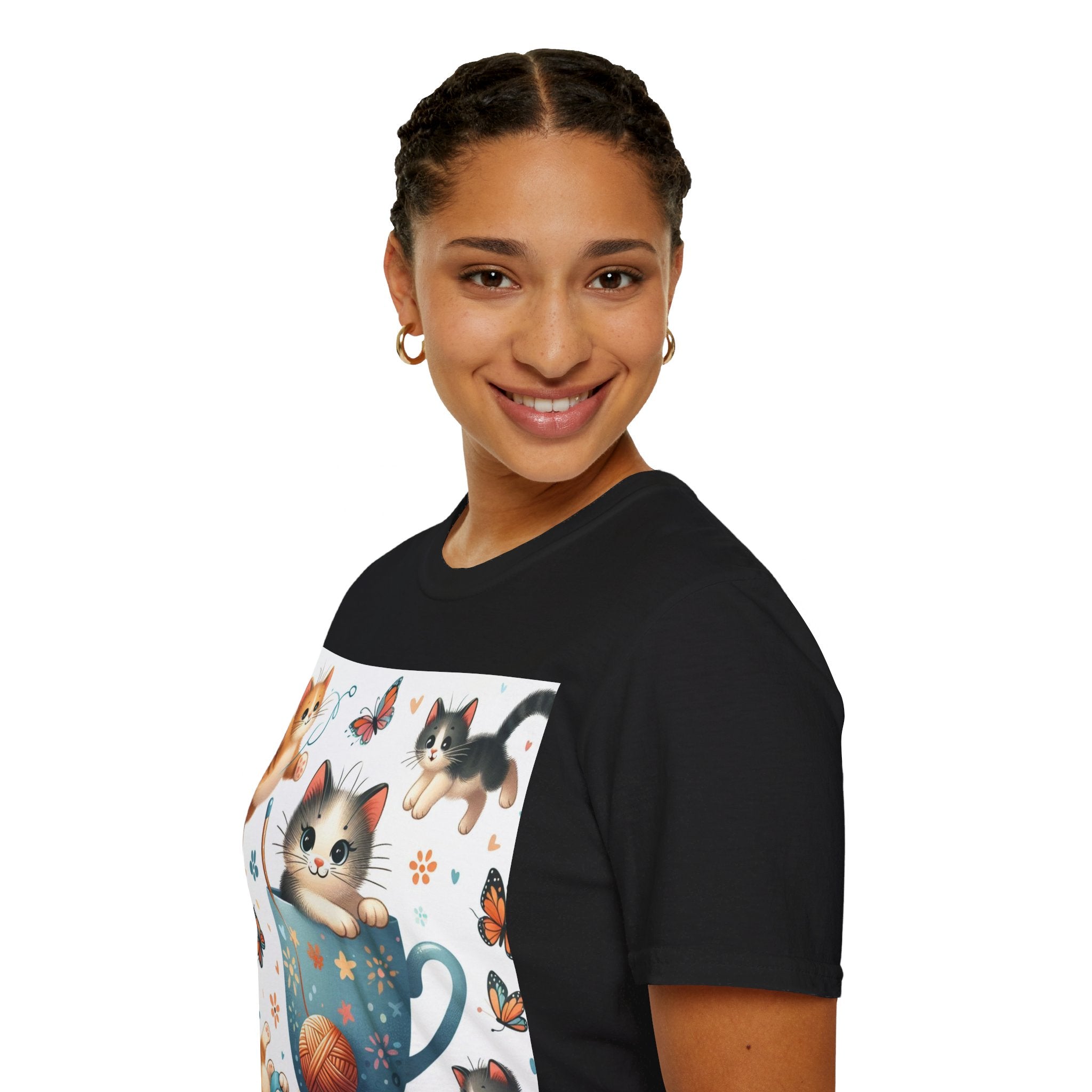Purr-fect Comfort for Cat Lovers: Unisex Soft-Style T-Shirt