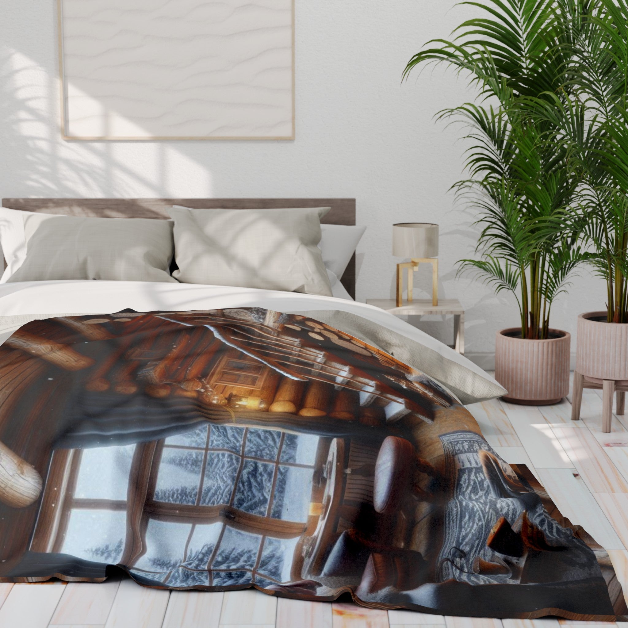 Fire place Arctic Fleece Blanket