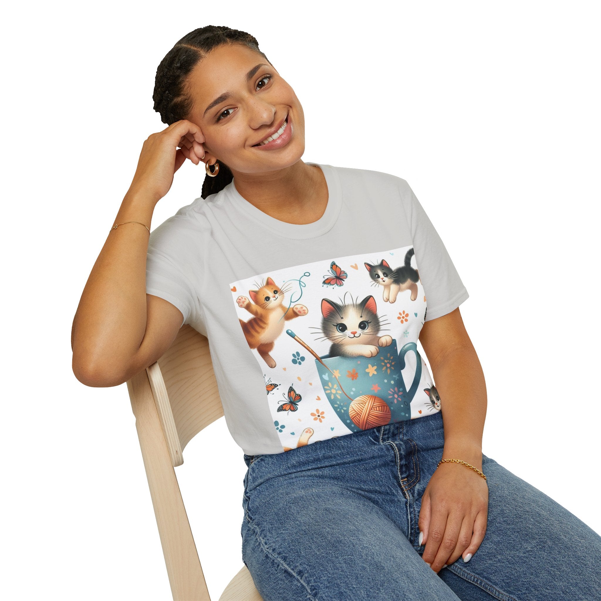 Purr-fect Comfort for Cat Lovers: Unisex Soft-Style T-Shirt