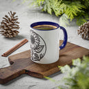"White Sunflower" Colorful Mugs, 11oz