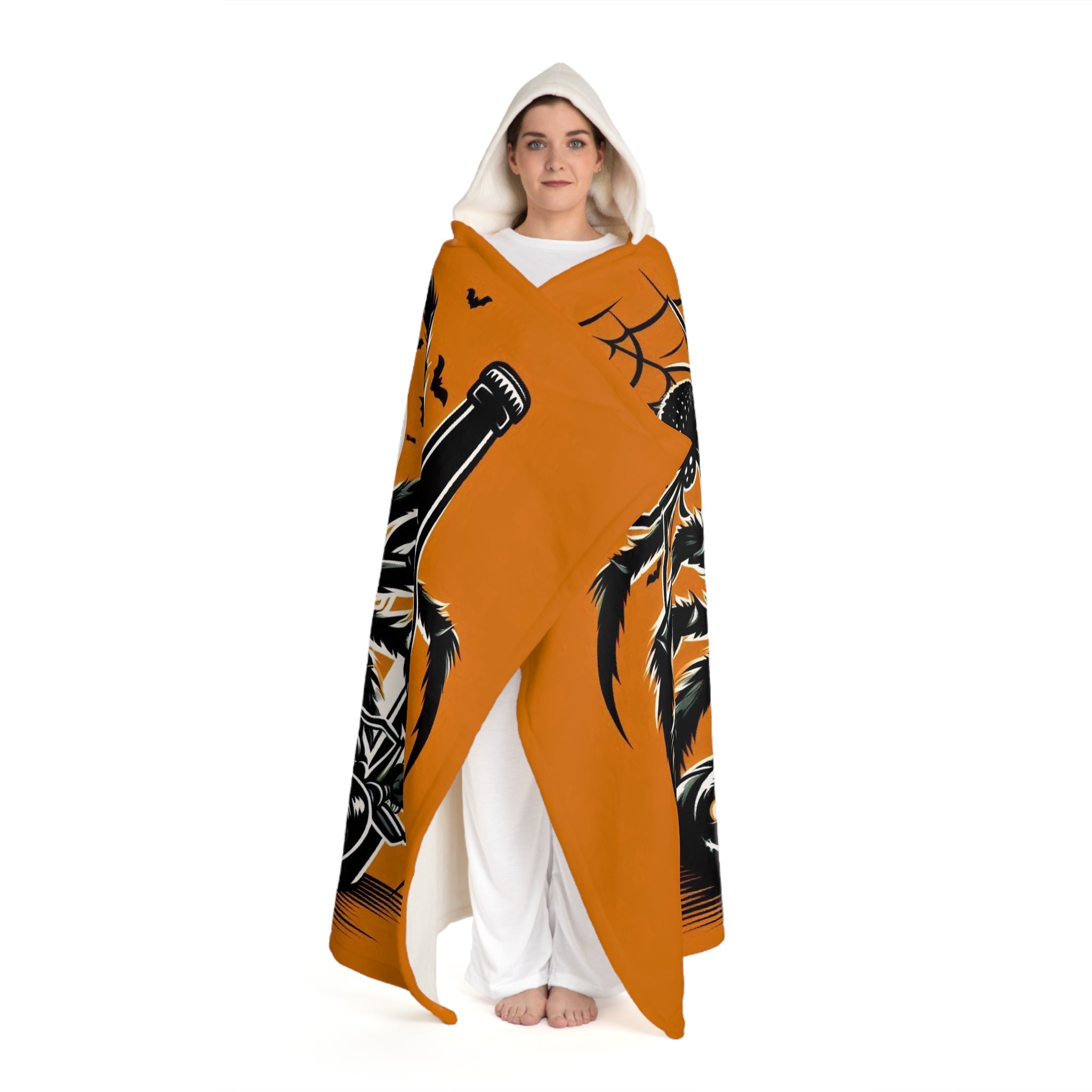Hooded Sherpa Fleece Blanket