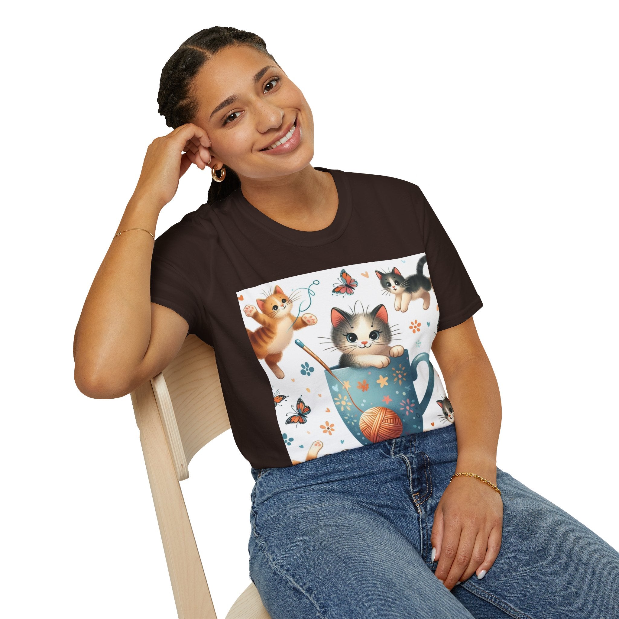 Purr-fect Comfort for Cat Lovers: Unisex Soft-Style T-Shirt