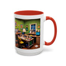 “Coffee: Because Adulting is Hard"  Accent Coffee Mug (11, 15oz)