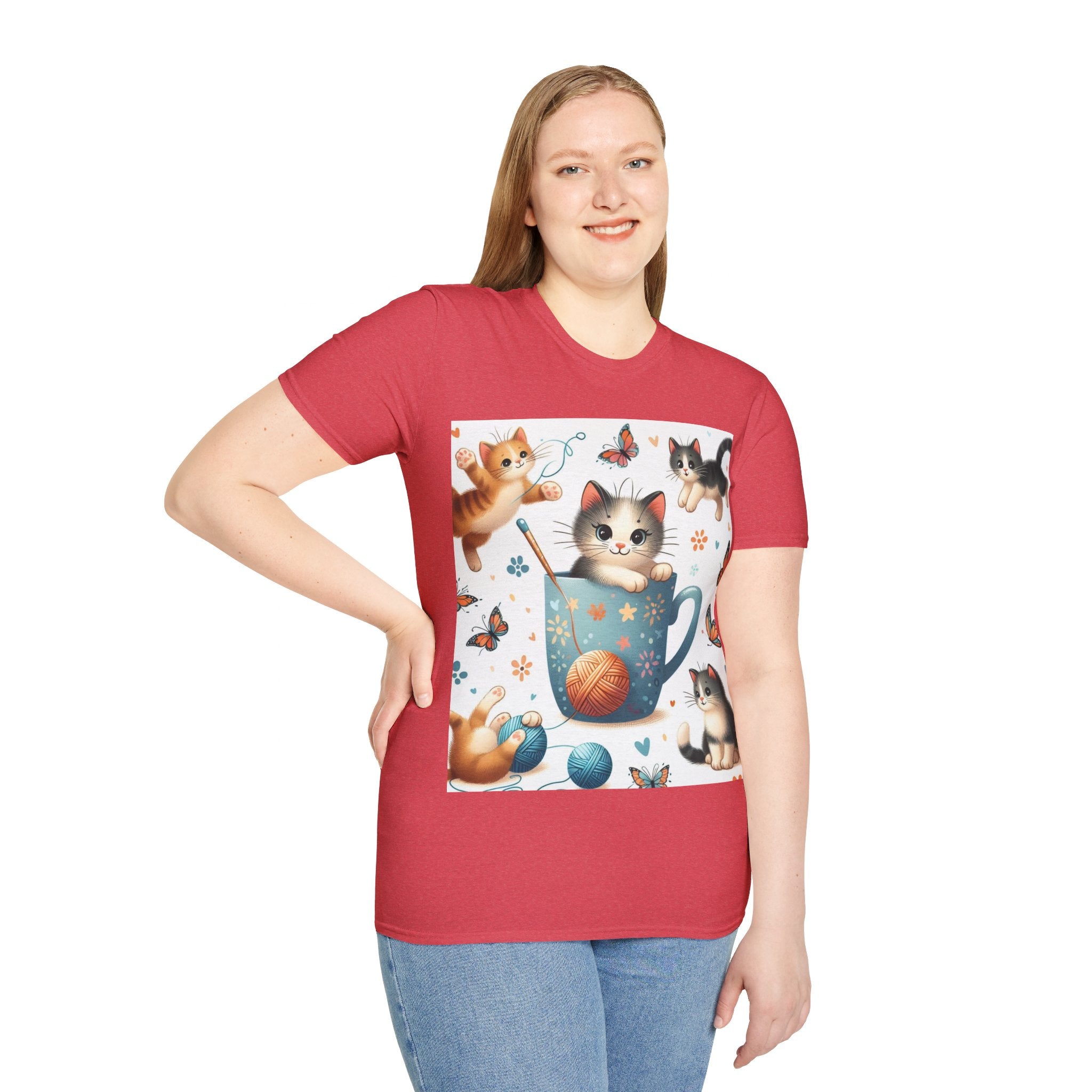 Purr-fect Comfort for Cat Lovers: Unisex Soft-Style T-Shirt