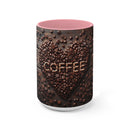 Coffee Bean Heart Accent Mugs