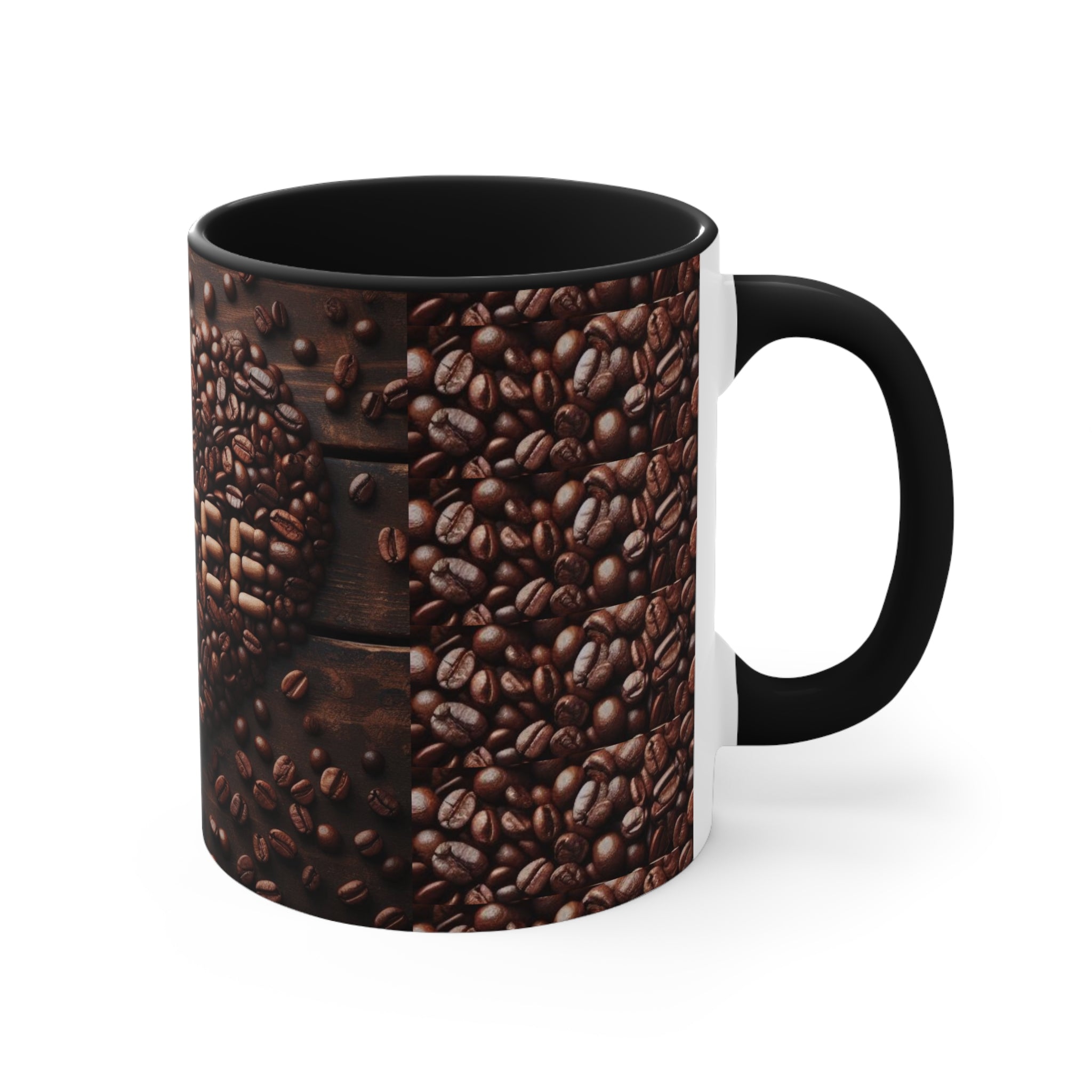 Coffee Bean Heart Accent Mugs